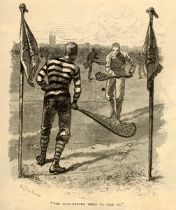 Il portiere cerca di fermarlo, 1881 da Unbekannt