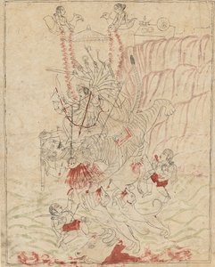 La dea Durga uccide il demone bufalo, Mahisha Mahishasura Mardini da Unbekannt