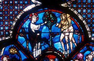 La finestra del Buon Samaritano, Cattedrale di Chartres, Francia, XIII secolo