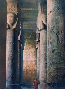 La grande sala, Tempio di Hathor, Dendera, Egitto, XX secolo da Unbekannt