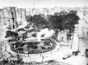 La piazza principale dopo l
