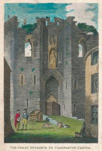 Il grande ingresso al castello di Caernarvon da Unbekannt