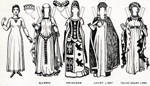La grande galleria del costume britannico: Abito indossato nel regno di Edoardo III, c1934 da Unbekannt