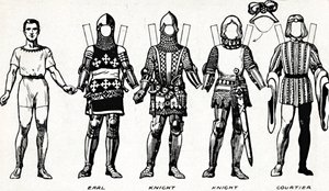La Grande Galleria del Costume Britannico: Abito indossato nel regno di Edoardo III, c1934 da Unbekannt