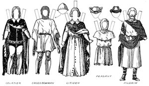 La Grande Galleria del Costume Britannico: Abito Indossato nel Regno di Edoardo III, c1934 da Unbekannt