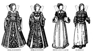 La Grande Galleria del Costume Britannico: Abito indossato al tempo di Enrico VIII, c. 1934