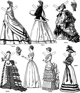 La grande galleria del costume britannico: alcune mode femminili dal 1843 al 1893
