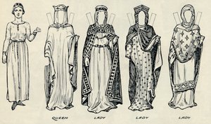 La grande galleria del costume britannico: Abiti vari indossati in epoca normanna da Unbekannt