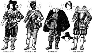 La Grande Galleria del Costume Storico: Abiti indossati durante il regno di Giacomo I, c1934