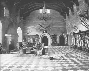 La Grande Sala, Castello di Warwick, Warwickshire, 1894 da Unbekannt
