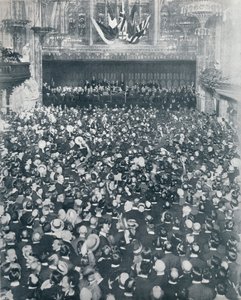 Il grande incontro di reclutamento alla Guildhall di Londra, 1914 da Unbekannt