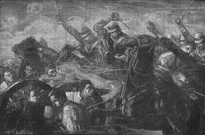 Le guardie che caricano i cannoni a Kassassin, c1882 da Unbekannt