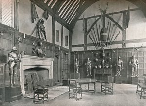 La sala a Ockwells Manor, 1905 da Unbekannt