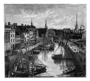 Il porto, Copenaghen, Danimarca da Unbekannt
