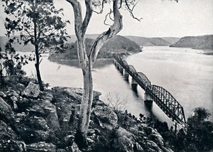 Il fiume Hawkesbury e il ponte, c1900 da Unbekannt
