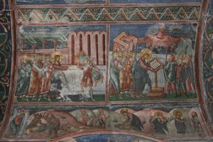 La guarigione a Cafarnao e altre scene della vita di Cristo, XIV secolo da Unbekannt