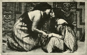 Il Hongi, un saluto Maori, c1948