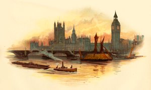 Le Case del Parlamento, Westminster, Londra, c1890