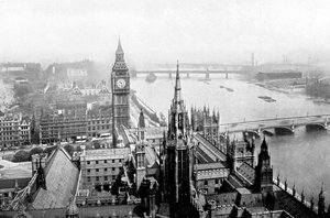 Le Case del Parlamento, viste dalla Victoria Tower, Westminster, Londra, c1905 da Unbekannt