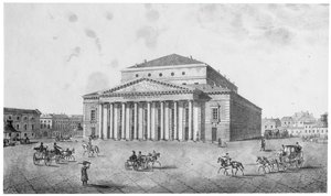 Il Teatro Imperiale Bolshoi Kamenny, San Pietroburgo, Russia, anni 1820 da Unbekannt