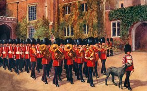 Le Guardie Irlandesi lasciano il Palazzo di St. James dopo il Cambio della Guardia, 1933 da Unbekannt