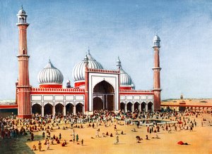 La Moschea del Venerdì, Delhi, India, inizio XX secolo da Unbekannt