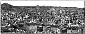 La Kaaba, moschea Masjid al-Haram, La Mecca, 1877