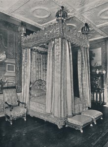 La camera da letto del re a Knole. Letto fatto per Giacomo I