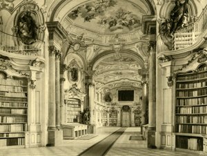La biblioteca, Abbazia di Admont, Austria, c1935 da Unbekannt
