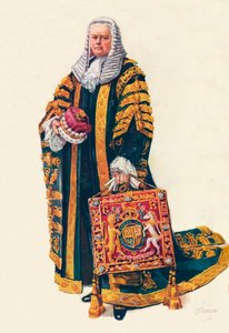 Il Lord Cancelliere nei suoi abiti di incoronazione, 1937 da Unbekannt