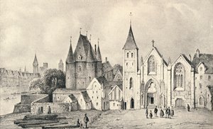La Maison du Lieutenant e la Chiesa di St Landry nel 1540 da Unbekannt