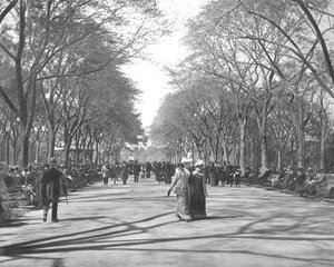 Il Mall, Central Park, New York, USA, c1900 da Unbekannt