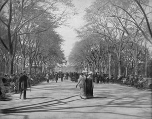 Il Mall, Central Park, New York, c1897