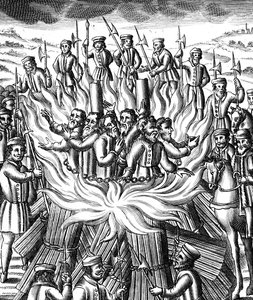 Il Martirio di Sei Uomini a Brainford, 1558 da Unbekannt