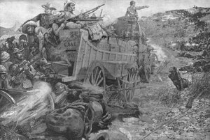 La guerra dei Matabele: Attacco al campo di carri sul fiume Imbembezi, 1 novembre 1901 da Unbekannt
