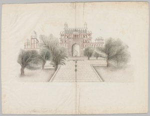 Il mausoleo di Akbar a Secundrabad, inizio XIX secolo da Unbekannt