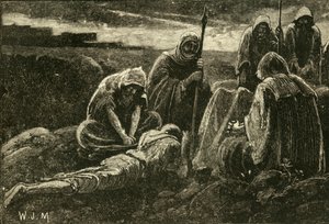 Gli uomini di Iabes piangono sulla tomba di Saul e Gionata, 1890 da Unbekannt