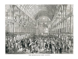 Il mercato della carne metropolitana, 1878 da Unbekannt