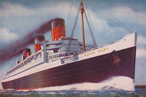 Il possente Atlantic Record Breaker, la Queen Mary, 1937 da Unbekannt