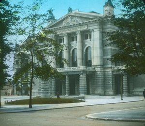 Il Teatro Nazionale, Christiania, Oslo, Norvegia, fine 19°-inizio 20° secolo da Unbekannt