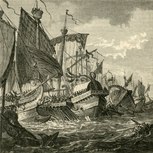 La Battaglia Navale al Largo di Capo Peloro da Unbekannt