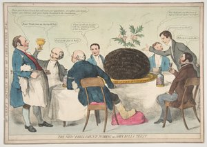 Il nuovo pudding del Parlamento o il trattamento di John Bull, ca. 1832 da Unbekannt