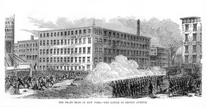 Le rivolte di New York, Second Avenue, New York City, 13-16 luglio 1863, 1872 da Unbekannt