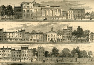 Il lato nord di Knightsbridge nel 1820, dal Cannon Brewery a Hyde Park Corner, c1876 da Unbekannt