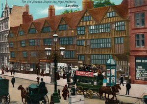 Le vecchie case, Staple Inn, High Holborn, Londra, 1905 da Unbekannt