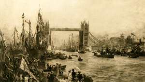 Cerimonia di apertura del Tower Bridge, c1894 da Unbekannt