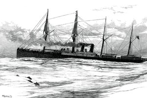 Il piroscafo Orient della Orient Steam Navigation Company, c. 1880 da Unbekannt