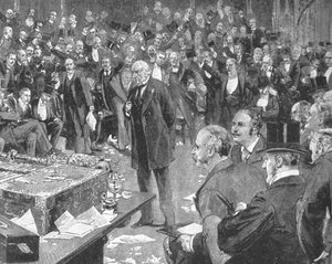 La caduta del governo di Lord Salisbury, 12 agosto 1892..., 1901 da Unbekannt