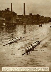 La gara di canottaggio Oxford e Cambridge, Londra, 1923, 1935