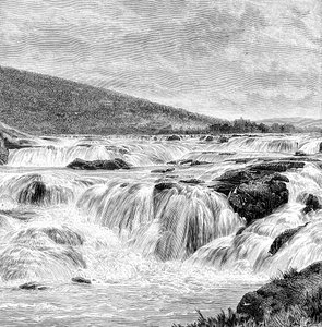 Le cascate Paikari nei Nilgiri, India, 1895